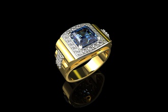 oro n697 joyería joya anillo plata diamante boda rolex brillante moda belleza reloj libra esterlina suizo hora anillos 3d print model - Mito3D