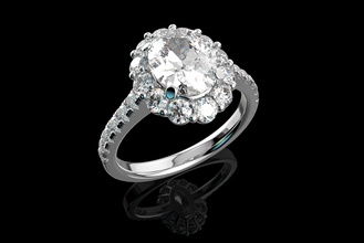gold-n720 Schmuck gold Silber ring diamond engagement sterling Hochzeit weiß gold-ring Platin Mode-Schönheit solitaire finger Halskette Diamant-ring gem Juwel genial Ringe 3d print model - Mito3D