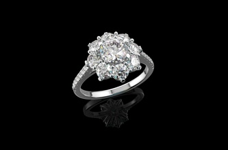 or n721 bijoux de l'anneau d'argent le diamant l'engagement anneau mode bague en brillant blanc mariage gem joyau noir saphir ruby beauté les anneaux 3d print model - Mito3D