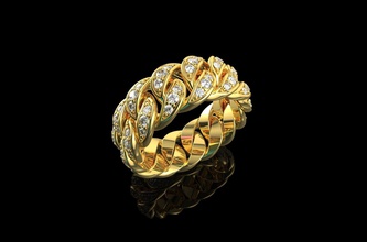 gold n729 cuban jewelry silver ring diamond jewellery sterling wedding engagement engagem gem fashion beauty bracelate cad sapphire vintag rhino rings 3d print model - Mito3D