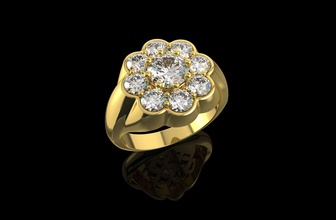 Gold n749 Ring Schmuck Diamant brillant Hochzeit Juwel Mode Schönheit Saphir Engagement Silber Armreif Rubin 3d print model - Mito3D