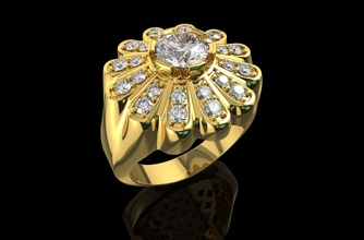 gold n750 ring diamond Juwel Schmuck Hochzeit engagement sterling cad gold-ring Mode-ring genial Diamant-ring gem Silber Mode-Schönheit Platin Ringe 3d print model - Mito3D