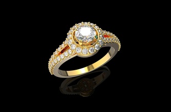 oro n756 de la joyería plata el diamante anillo joya compromiso moda gem engagem blanco sterling boda cad rhino los anillos 3d print model - Mito3D