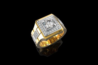or n759 masculin bijoux diamant bague argent mariage engagement mode blanc gemme beauté homme pendentif collier brillant rolex goujat anneaux 3d print model - Mito3D