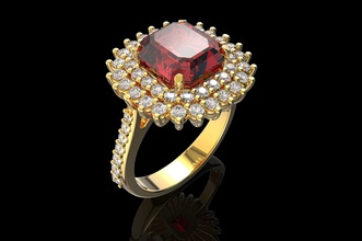 ouro n760 jóias anel diamante de casamento da forma brilhantes moda beleza gem safira brillant branco o engajamento prata diamant ruby vintag esmeralda anéis 3d print model - Mito3D