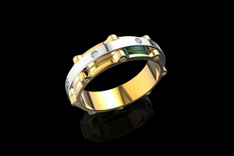ouro n762 jóias de prata anel jóia casamento da forma diamante platina gem prototipagem branco brilhantes dedo engagem sterling printable anéis 3d print model - Mito3D