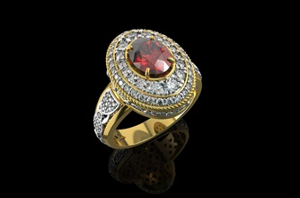 ouro n763 jóias luxo gem platina sterling anel de diamante brilhantes da forma moda beleza noivado brinco safira pulseira prata ruby diamant brillant anéis 3d print model - Mito3D