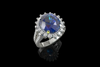 ouro n764 jóias anel de prata diamante o engajamento da forma brilhantes branco moda beleza gem casamento jóia noivado safira diamant ruby anéis 3d print model - Mito3D