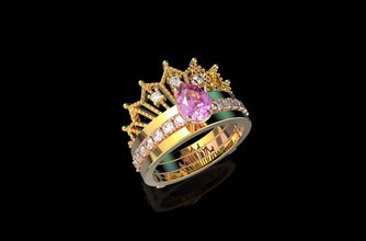 or n768 bijoux d'argent de l'anneau le diamant l'engagement anneau mode bague en brillant la livre sterling gem mariage fiançailles beauté engagem saphir ruby réglage les anneaux 3d print model - Mito3D