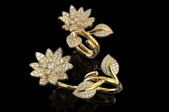 gold n772 schmuck blume ring engagement wunderschönen diamant mode sterling juwel hochzeit silber solitär vintag schönheit cad ringe 3d print model - Mito3D