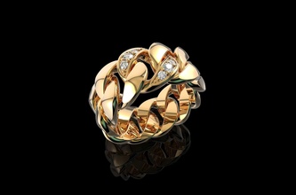 gold n793 jewelry cuban silver sterling ring gem jewel jewellery wedding engagement diamond fashion beauty luxury vintag cad engagem sapphire rings 3d print model - Mito3D
