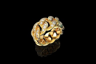 gold n802 jewelry cuban silver platinum luxury gem diamond ring brilliant fashion beauty sapphire mimi brillant vintag bangle jewel diamant cad rings 3d print model - Mito3D