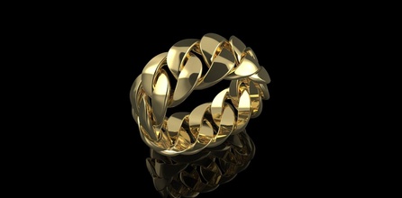 or n827 bijoux argent bague bijou cubain mode sterling engagement mariage diamant beauté collier bracelet vintag goujat blanc pendentif anneaux 3d print model - Mito3D