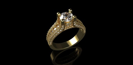 Gold n829 Schmuck Gold Platin brillant Diamant Ring Luxus Silber Mode Schönheit Sterling Juwel Ohrring Engagement Ring Saphir brillant Gold Ring Diamant Rubin vintag Diamant Diamant 3d print model - Mito3D