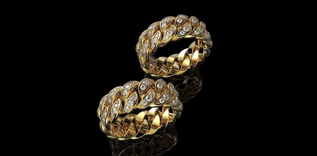 or n831 bijoux argent diamant bague engagement gemme brillant mode cubain mariage bijou beauté 3d print model - Mito3D