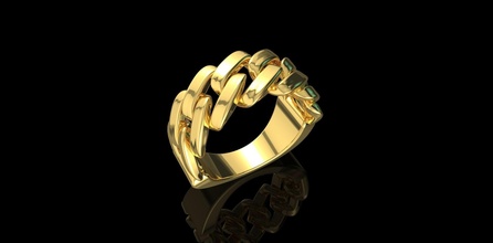 oro n840 cubano joyería joya libra esterlina plata anillo Boda compromiso diamante Moda belleza vendimia canalla enganchar zafiro brazalete solitario anillos 3d print model - Mito3D