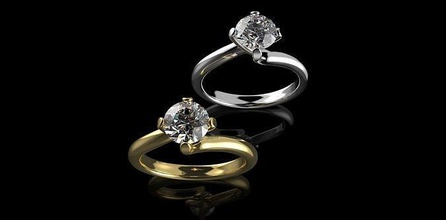 gold n850 soliter schmuck diamant ring weiß engagement mode juwel silber engagem brillant schönheit rubin ringe 3d print model - Mito3D