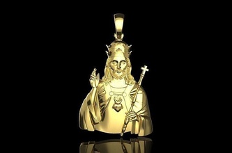 altın n883 heykel takı isa Sanat din mücevher gümüş yazdırılabilir dindar nesne jesu moda güzellik giyim Hıristiyan katedral Kutsal Kitap Yahudi Yahudilik İbranice kolye 3d print model - Mito3D