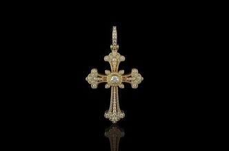 ouro n887 Cruz joalheria jóias diamante prata jesu moda beleza colar cristão catedral anel noivado gema Bíblia religiou Casamento jóia objeto pingentes 3d print model - Mito3D