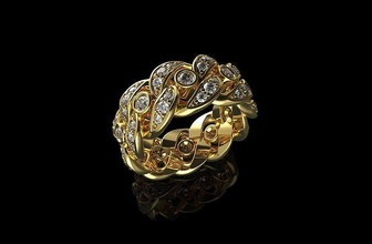 gold n894 schmuck juwel engagement kubanisch weiß diamant ring brillant sterling mode schönheit engagem saphir hochzeit cad ringe 3d print model - Mito3D