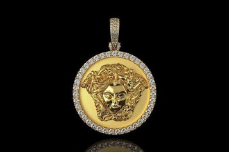 gold n910 versace jewelry silver jewel jewellery pendants gem brilliant fashion beauty diamond pendant necklace sapphire ring brillant printable white bangle cad 3d print model - Mito3D