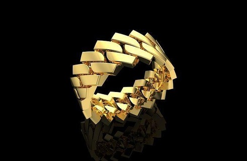 Gold n916 Schmuck Gold Diamant Ring Hochzeit Diamant Silber Juwel Schmuck Juwel Ring Miami kubanisch Verknüpfung Mode Ring Gold Ring engagem Kette vintag Diamant cad Ringe 3d print model - Mito3D