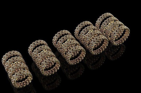 oro n953 cubano gioielleria squillare anelli pendente braccialetto diamante gemma gioiello donna uomini calcolo pietra preziosa braccialetti argento catena fortuna i soldi fortunato moneta miami collegamento 3d print model - Mito3D