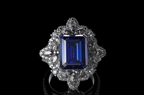 gold n958 diamond ring wedding jewellery emerald platinum jewelry rings engagement gem ruby sapphire sterling brilliant fashion beauty gemstone jewel silver 3d print model - Mito3D