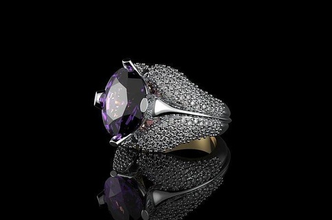gold n965 jewelry silver wedding diamond ring gem jewellery jewel rings engagement brilliant cad luxury fashion platinum beauty 3d print model - Mito3D