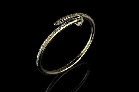 gold n968 jewelry jewellery bracelets wedding nails bracelet nail diamond ring rings printable silver metal steel fashion bolt household gem 3d print model - Mito3D