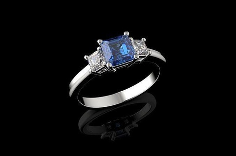 oro n969 joyería joya Boda diamante anillo Esmeralda brillante anillos platino compromiso solitario blanco piedra preciosa Moda zafiro 3d print model - Mito3D
