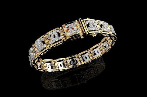 oro n979 diamante gioielleria braccialetti Fidanzamento nozze squillare anelli argento moda collana bellezza pendente braccialetto 3d print model - Mito3D