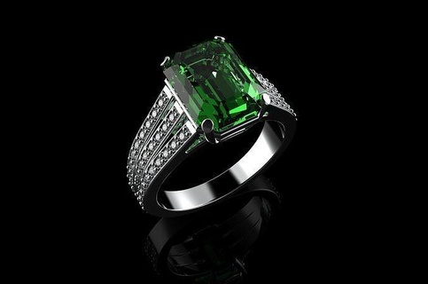gold n981 wedding diamond ring jewellery silver emerald cad brilliant platinum gem engagement ruby fashion sterling baguette vintag sapphire jewelry rings 3d print model - Mito3D