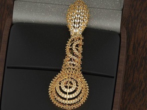 oro collana dai un'occhiata lusso splendente moda arte stampabile 2020 gioielleria collane 3d print model - Mito3D
