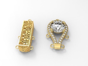 Gold Halskette Stücke 22k c00010 arab Katar Juwel Silber druckbar Mode Ring brillant Schmuck Diamant Saphir Armband gewonnen Gapparel Hochzeit Armbänder 3d print model - Mito3D