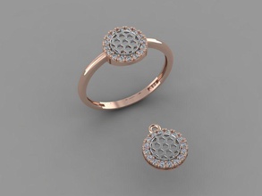 colar de ouro pelo anel jóias prata da forma branco printable pingentes gem diamante brilhantes moda beleza pingente brinco pulseira diamant ruby safira 3d print model - Mito3D