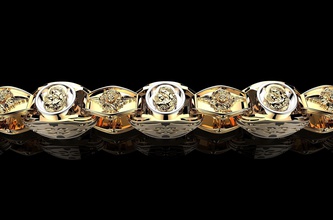 gold Ketten 3d-drucken Schmuck Silber Juwel sterling weiß Platin nacklaces diamond Hochzeit engagement genial gem Diamant-ring ring Stein Halsketten 3d print model - Mito3D