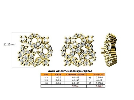 oro colgante pendiente diamantes 142 brillante canalla diseño detalle diamante compromiso joya joyería platino imprimible anillo anillos plata Boda pentante 3d print model - Mito3D