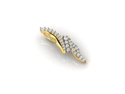 oro pendente diamanti 26 brillante cad design dettaglio diamante Fidanzamento gemma gioiello gioielleria platino stampabile squillare anelli argento nozze pentante 3d print model - Mito3D