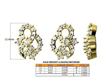 oro pendente diamanti 59 brillante cad design dettaglio diamante Fidanzamento gemma gioiello gioielleria platino stampabile squillare anelli argento nozze pentante 3d print model - Mito3D