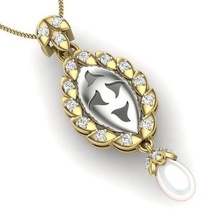 gold pendant diamonds jewellery printable gem diamond silver wedding engagement jewel jewelry sterling white brilliant platinum luxury precious necklace pendants 3d print model - Mito3D