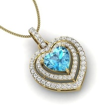 gold pendant heart diamonds diamond romance shining jewelry love gift precious silver printable jewel necklace pendants gem ring sterling engagem bracelet valentine 3d print model - Mito3D