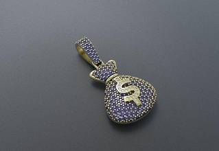 gold purse pendant money jewelry art necklace silver love fashion bank dolar hobby equipment decoration amulet cash coin deco romance pendants 3d print model - Mito3D