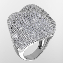 gold ring jewelry fashion metallic shining silver steel printable lock translation chrome disjunct rings 3d print model - Mito3D