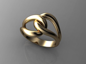 gold ring jewelry fashion ladies silver platinum jewel jewellery precious rings 3d print model - Mito3D