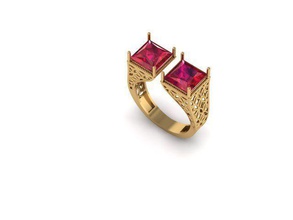 bague en or bijoux d'argent le diamant de l'anneau imprimable joyau l'engagement gem mariage la livre sterling anneau mode brillant les anneaux 3d print model - Mito3D