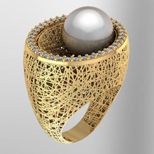 gold ring jewelry easter decoration shining traditional bright ornate disjunct rings 3d print model - Mito3D