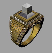 gold ring jewelry gem precious luxury illustration platinum shining romance gift 14 18 rings diamond fashion head 3d print model - Mito3D