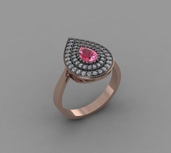 bague en or bijoux de la mode l'accessoire art l'anneau imprimable d'argent luxe les anneaux collier diamant gem bracelate anneau joyau l'engagement le pendentif 3d print model - Mito3D