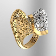 gold ring jewelry silver diamond printable jewellery jewel engagement rings 3d print model - Mito3D